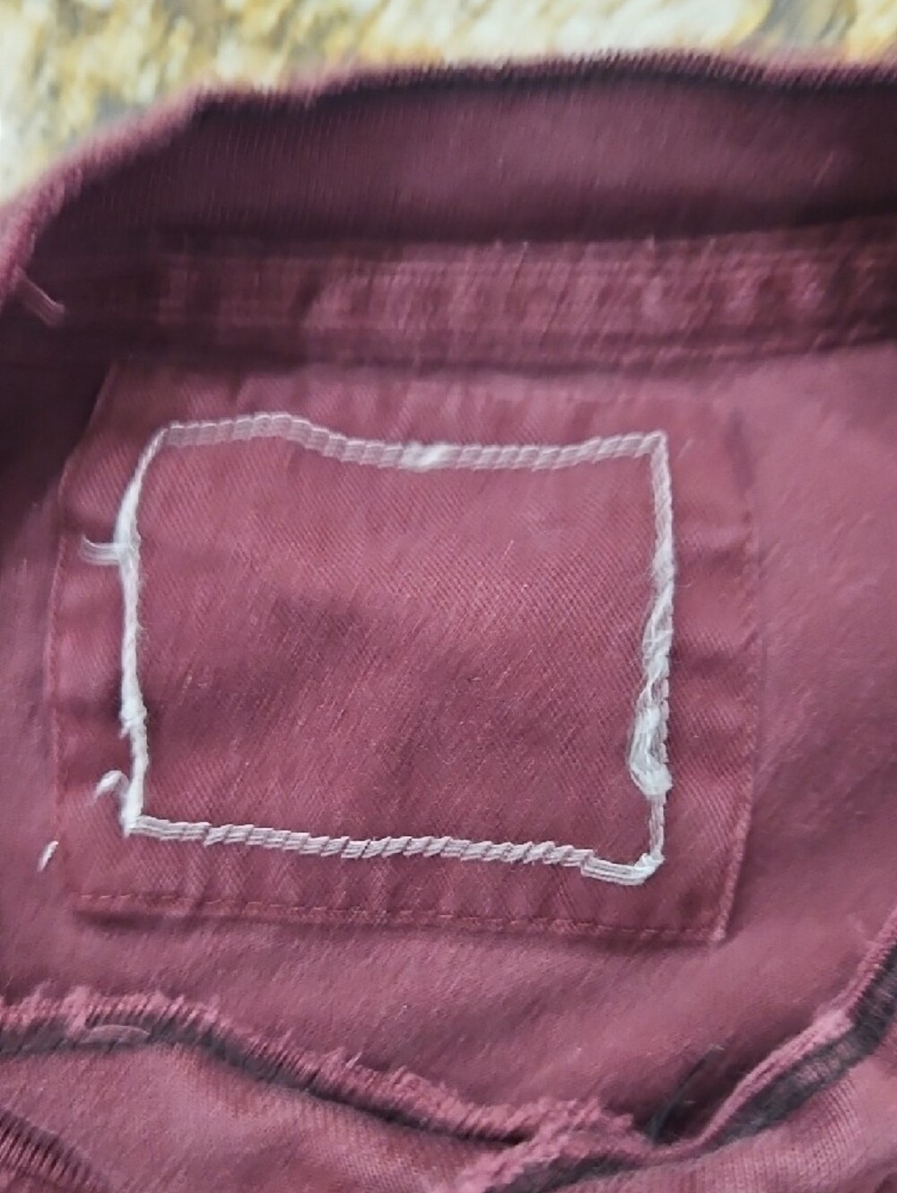 AERO Burgundy Long Sleeve Henley Shirt - Picture 5 of 5